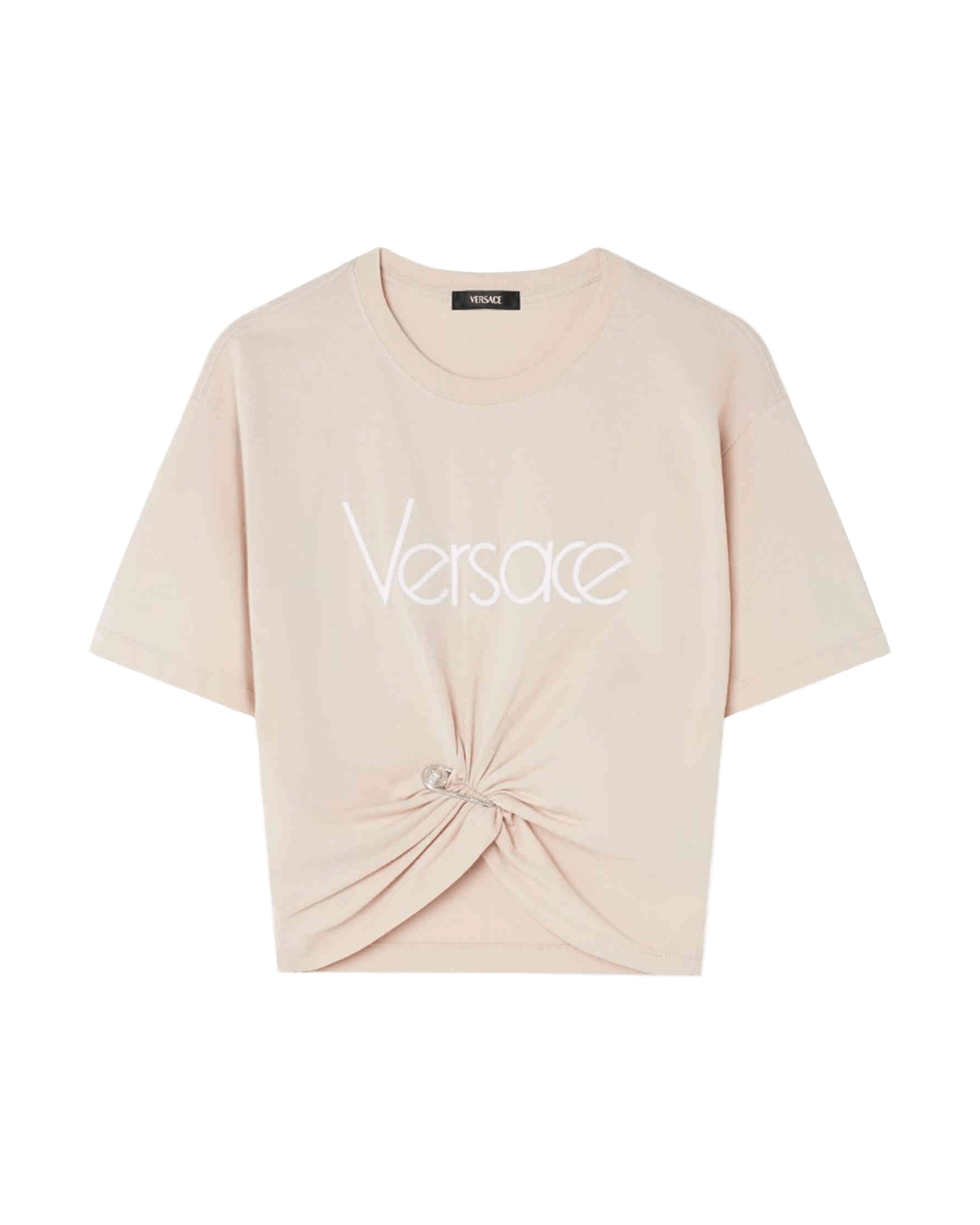 Versace 1978 Re Edition Logo Safety Pin Short T-shirt Glam Steals