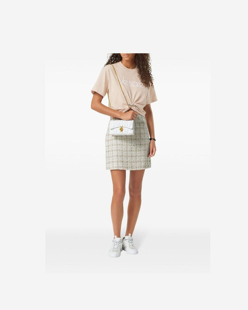 Versace 1978 Re Edition Logo Safety Pin Short T-shirt Glam Steals