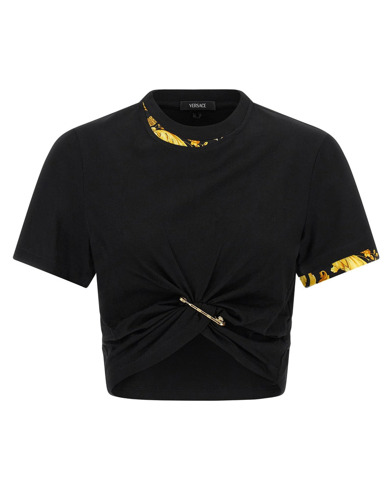 Versace Barocco Double Layer T-shirt Glam Steals