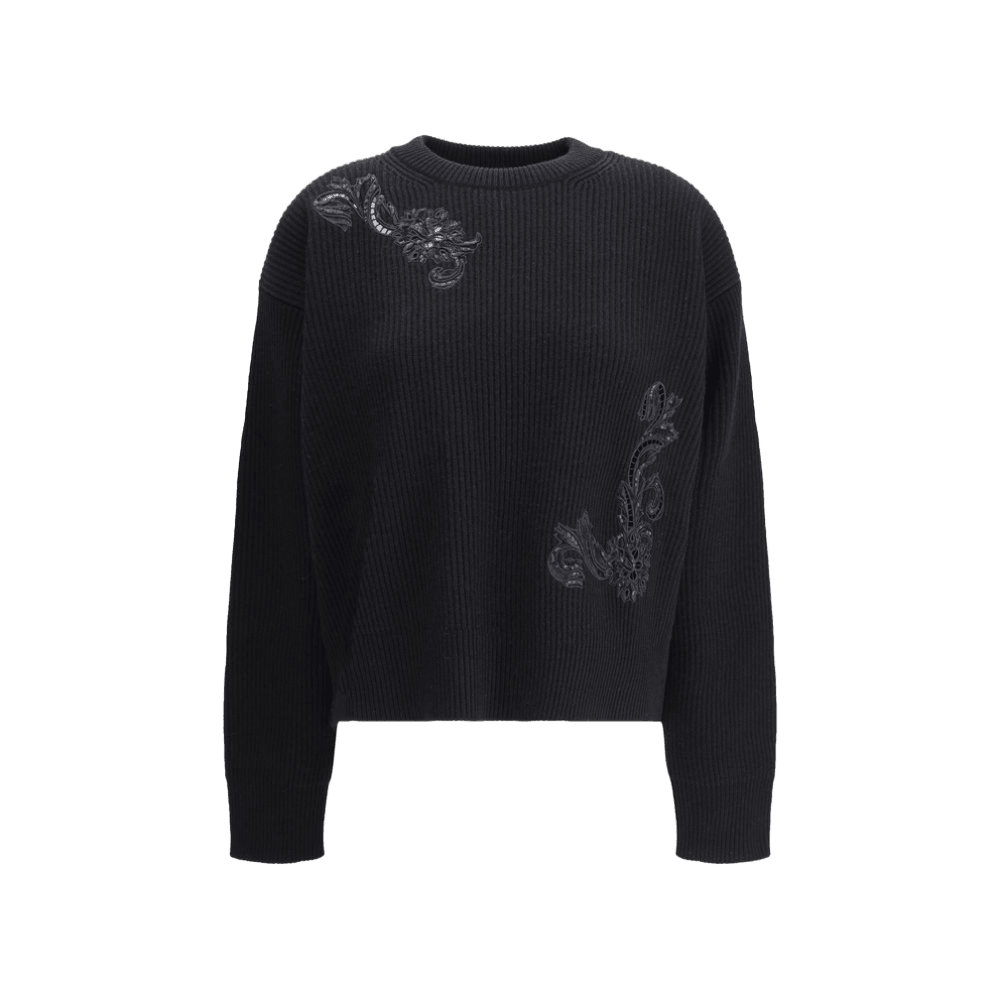 Versace Barocco Leaf Embroidered Sweater Glam Steals