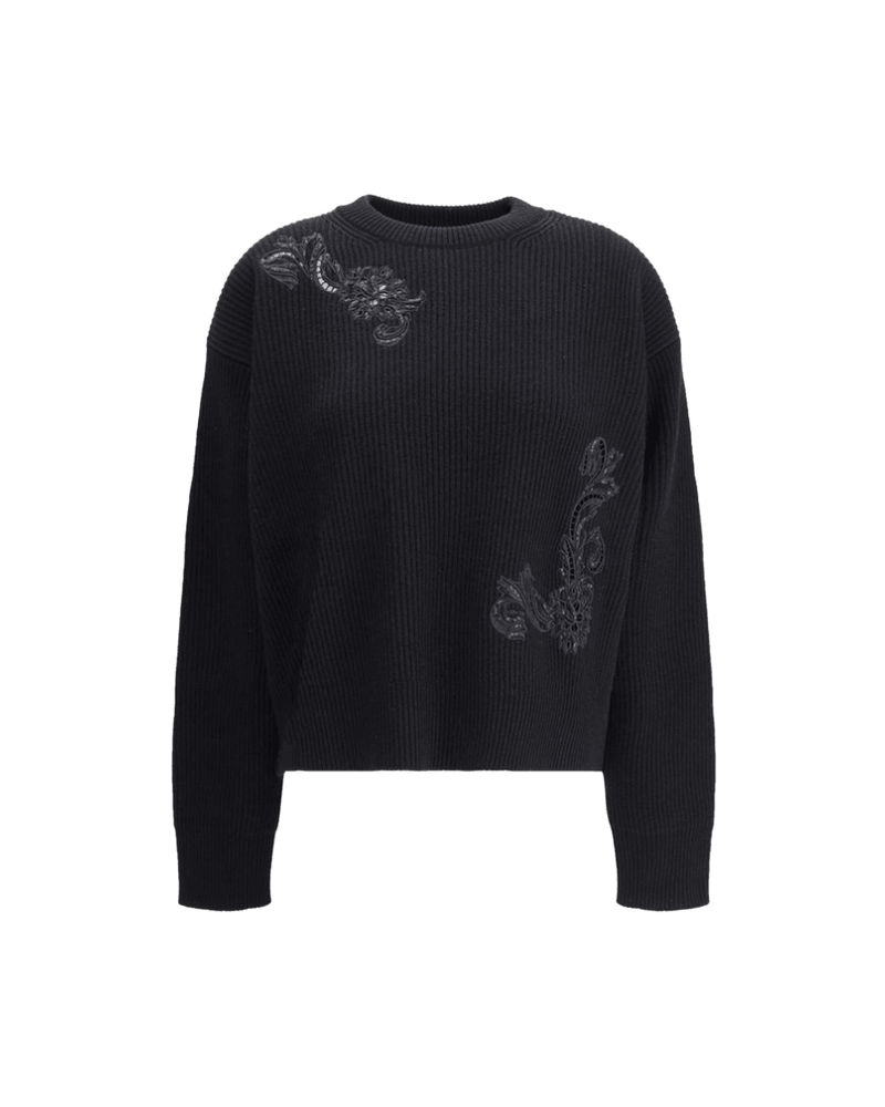 Versace Barocco Leaf Embroidered Sweater Glam Steals