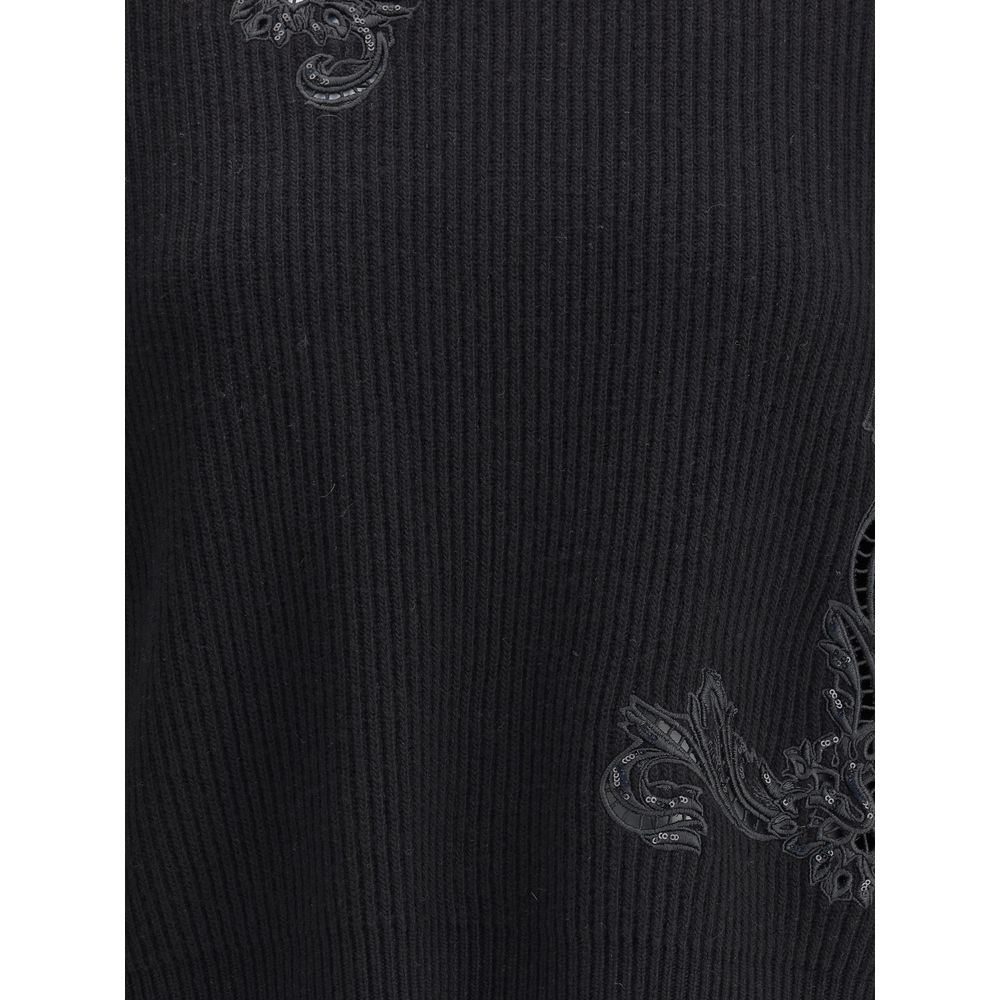 Versace Barocco Leaf Embroidered Sweater Glam Steals