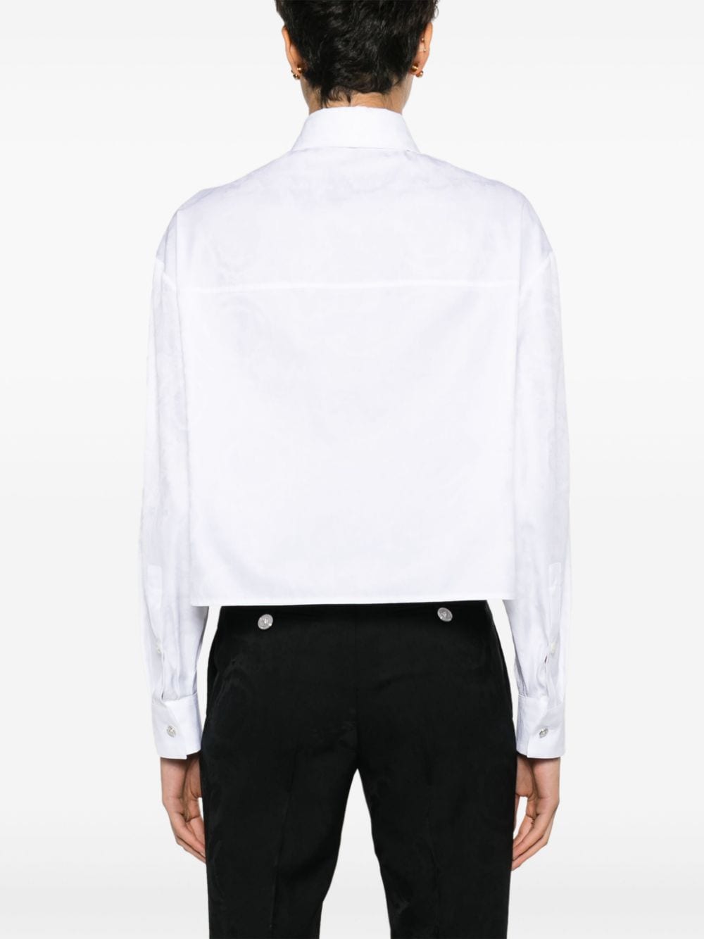 Versace Baroque Jacquard Crop Shirt Glam Steals