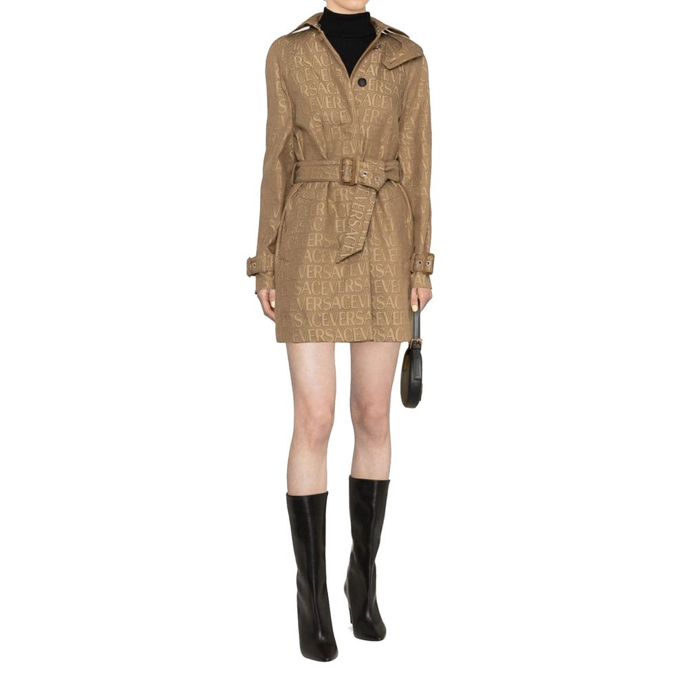 Versace Beige Cotton Coat Glam Steals