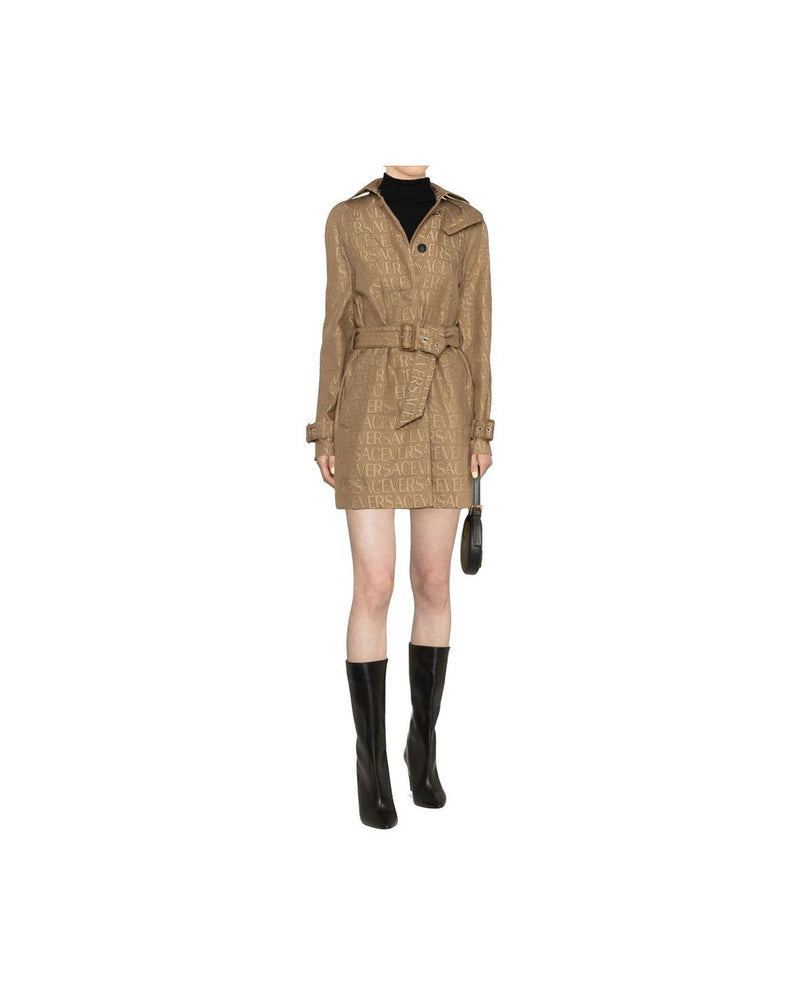 Versace Beige Cotton Coat Glam Steals
