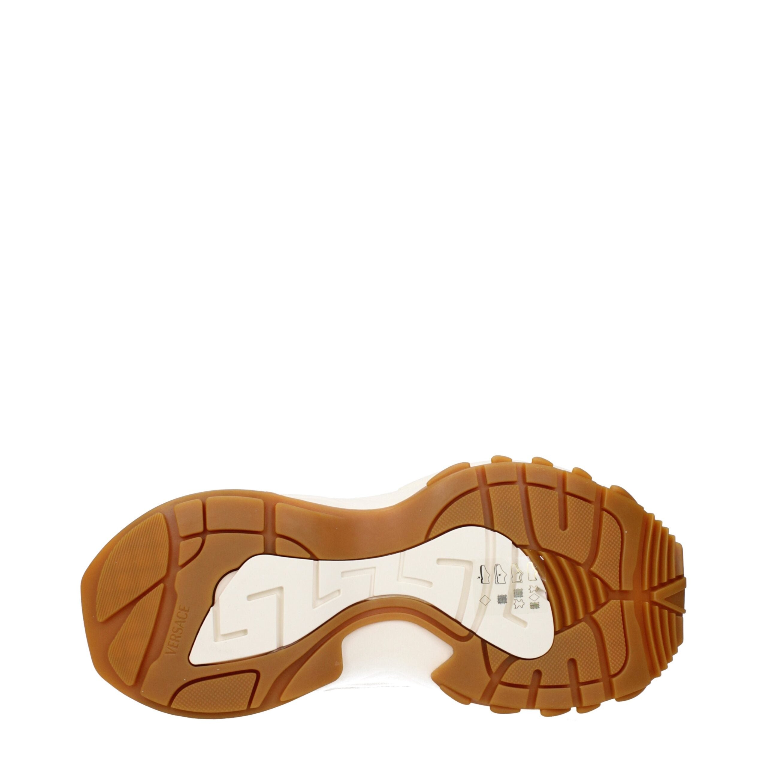 Versace Beige Fabric Chunky Sneakers Glam Steals