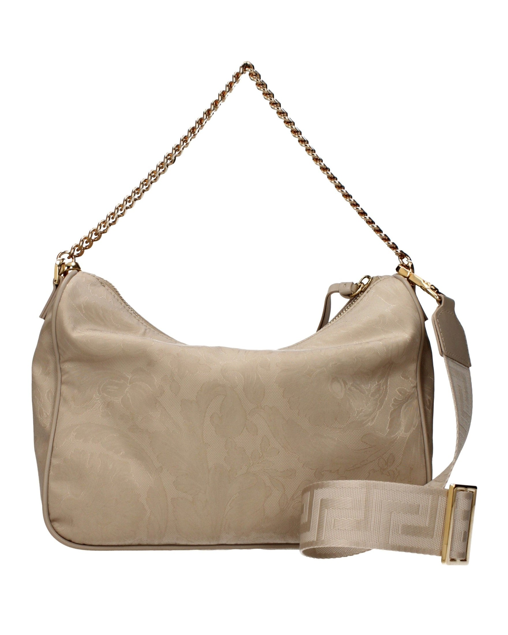 Versace Beige Fabric Handbag Glam Steals