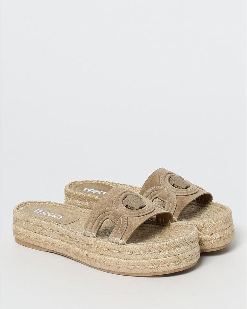 Versace Beige Jute Espadrilles Glam Steals
