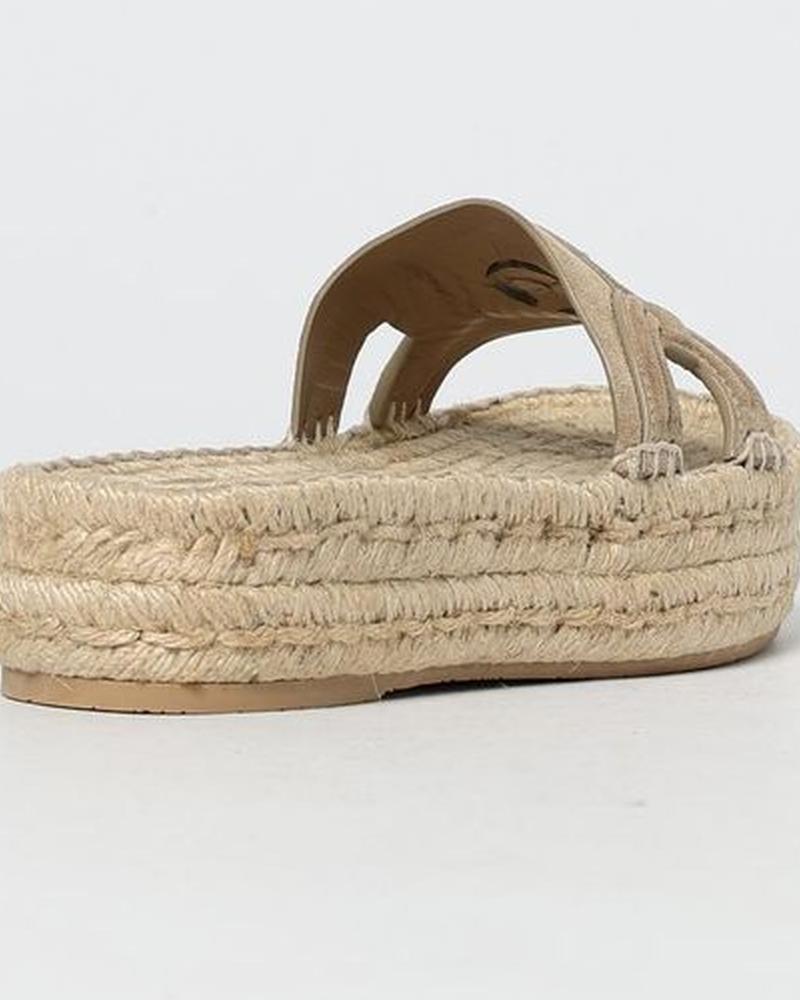 Versace Beige Jute Espadrilles Glam Steals