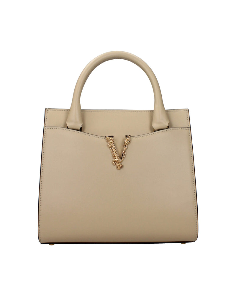 Versace Beige Leather Handbag Glam Steals