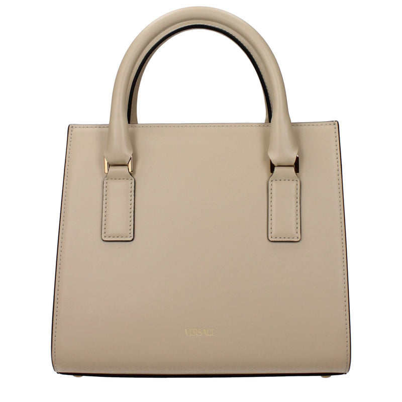 Versace Beige Leather Handbag Glam Steals