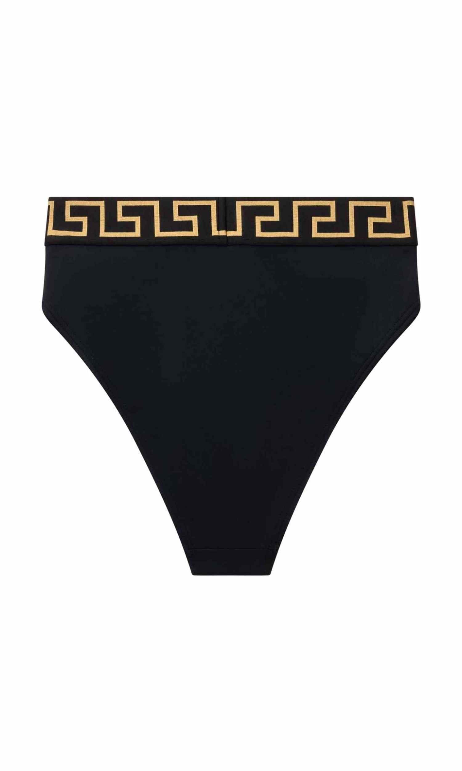 Versace Bikini Bottoms with Logo Band Glam Steals
