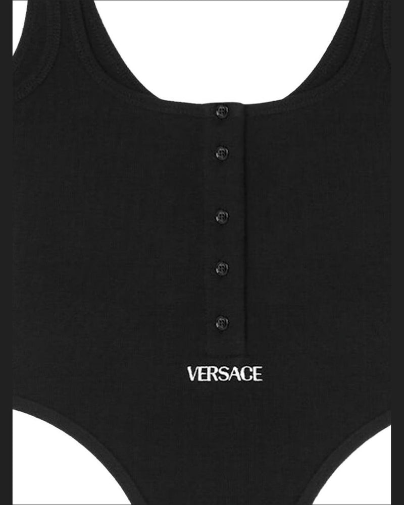 Versace Black Bodysuit Glam Steals