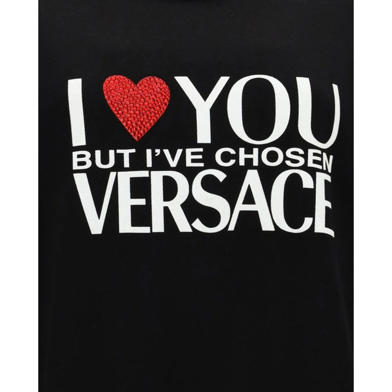 Versace Black Cotton Sweatshirt Glam Steals