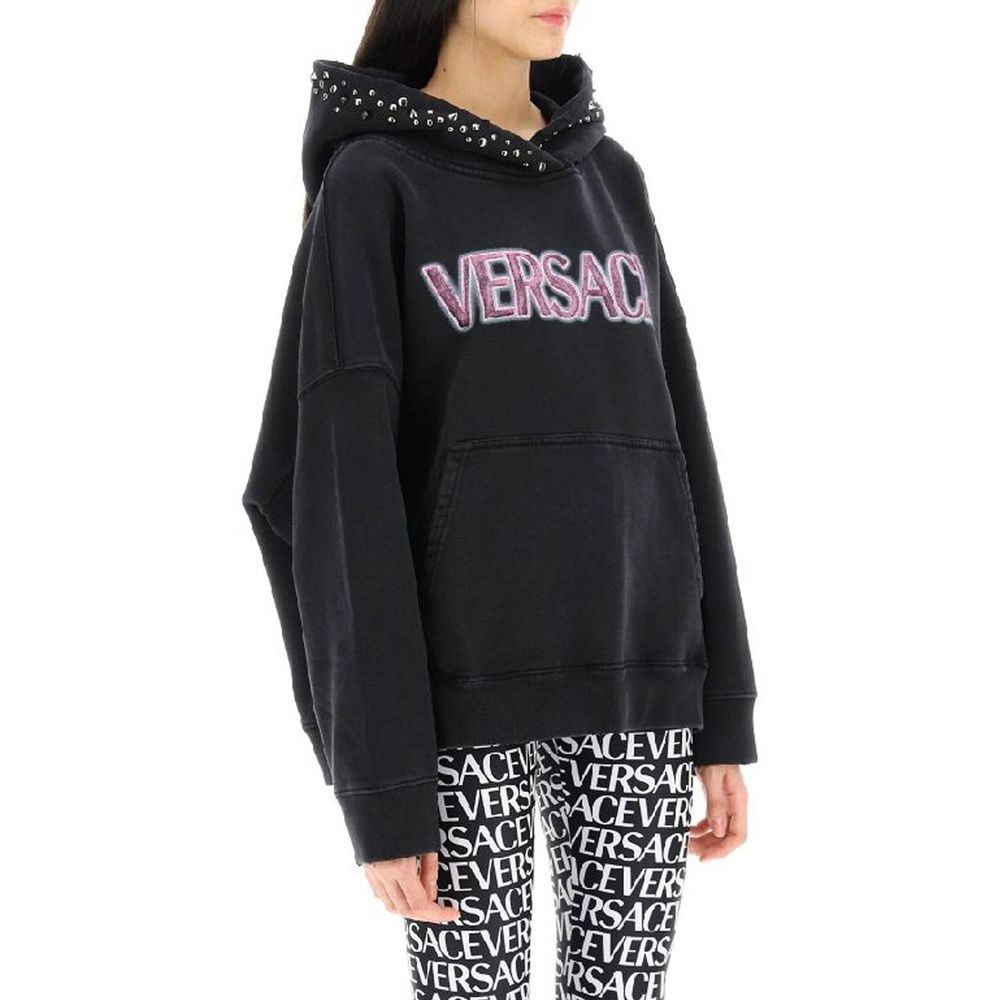 Versace Black Cotton Sweatshirt 