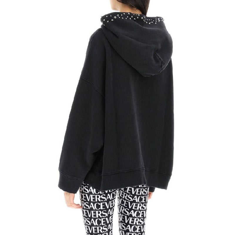 Versace Black Cotton Sweatshirt Glam Steals
