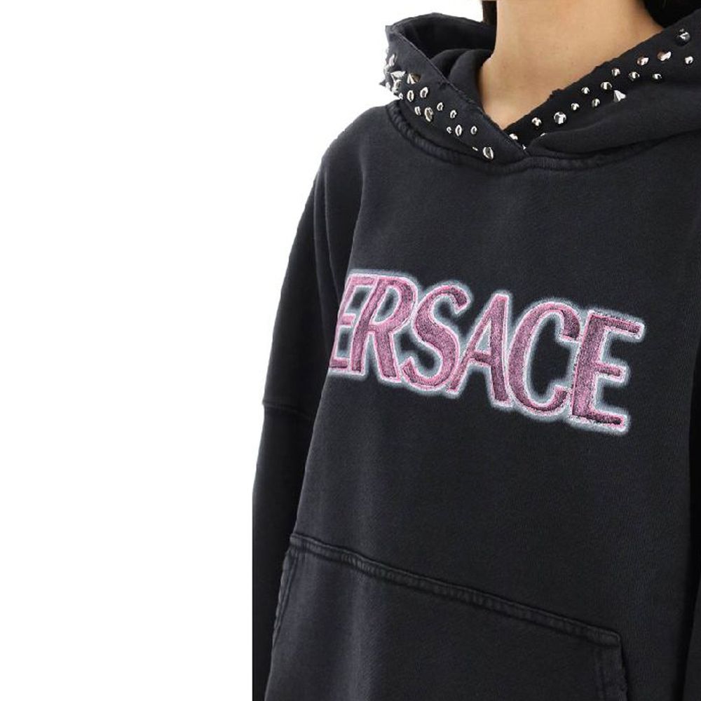 Versace Black Cotton Sweatshirt 