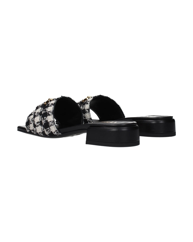 Versace Black Fabric Slippers Glam Steals