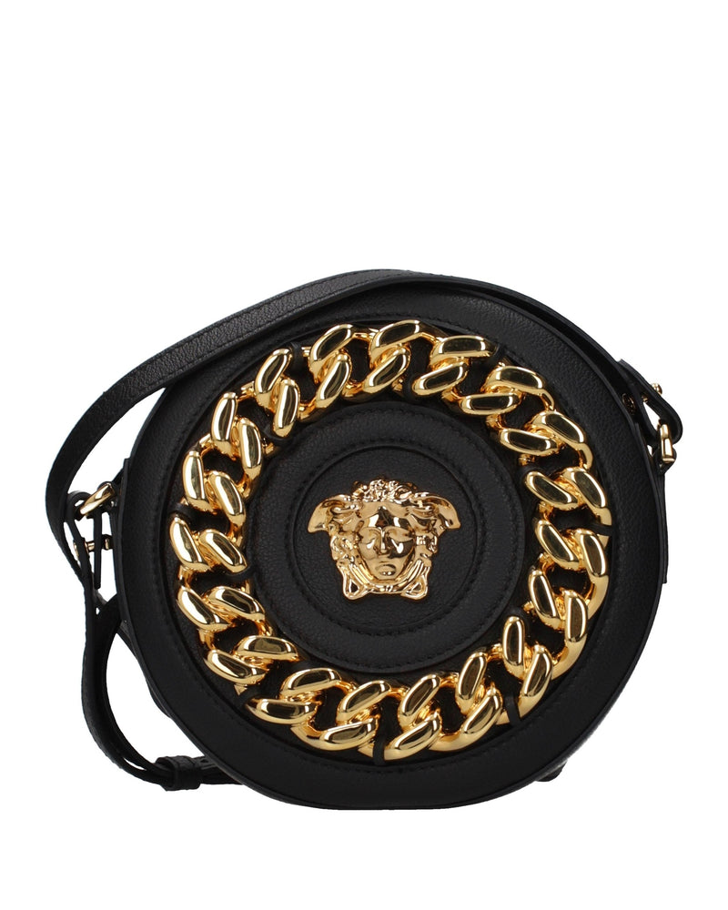 Versace Black Leather Crossbody Bag Glam Steals