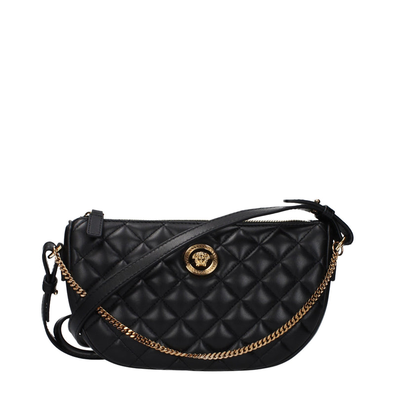 Versace Black Leather Handbag Glam Steals
