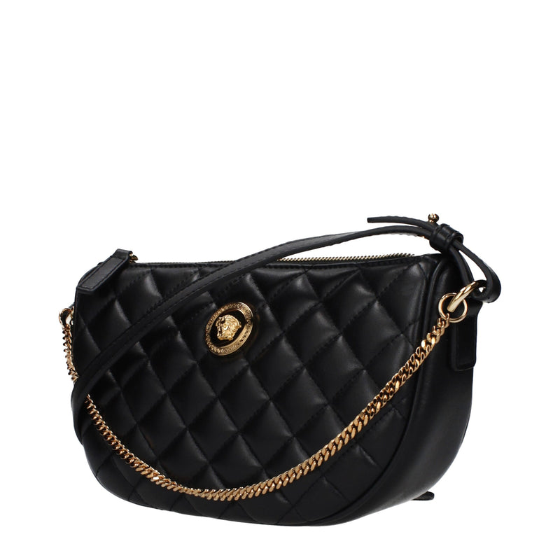 Versace Black Leather Handbag Glam Steals