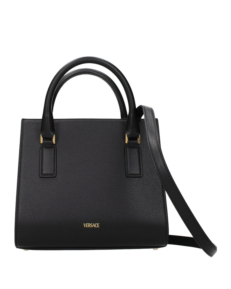 Versace Black Leather Handbag Glam Steals