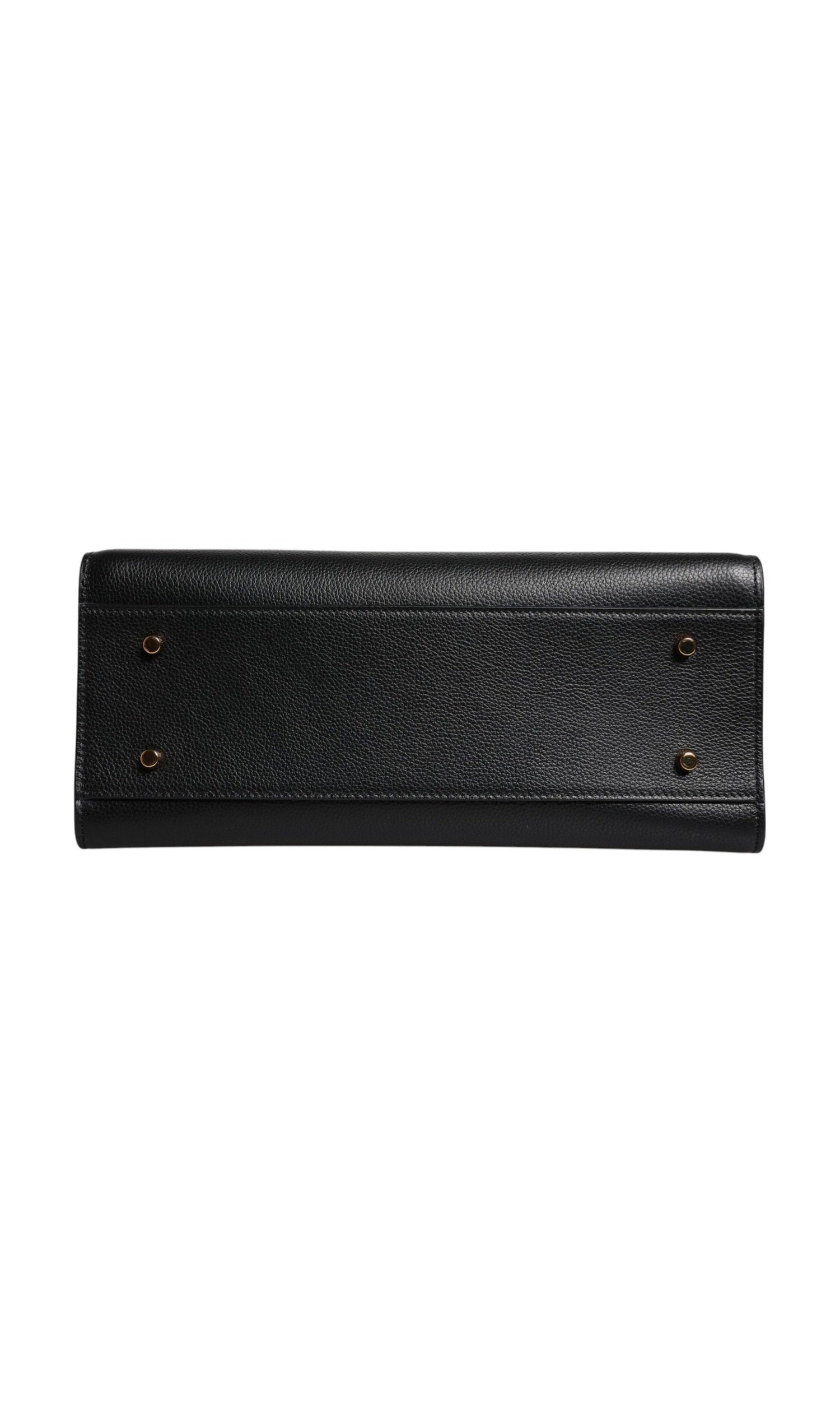 Versace Black Leather Large Top Handle Shoulder Crossbody Bag Glam Steals