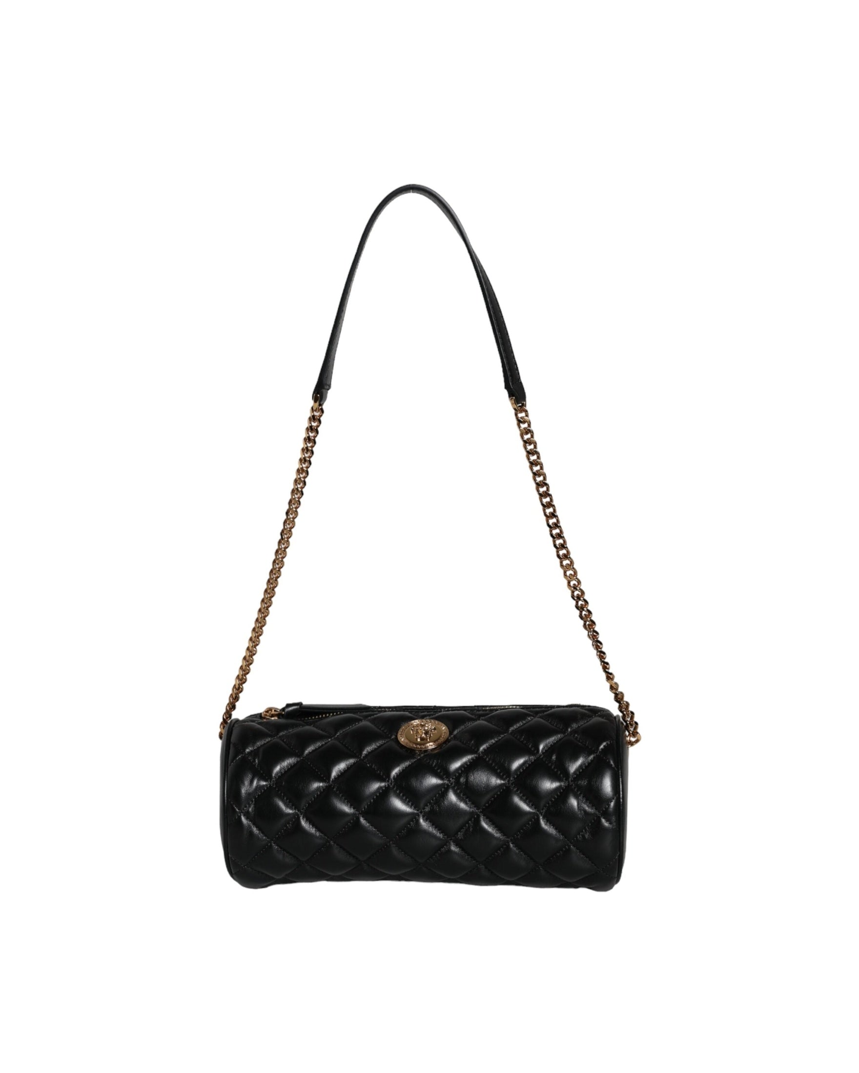 Versace Black Leather Mini Quilted Lambskin Crossbody Sling Borse Bag Glam Steals