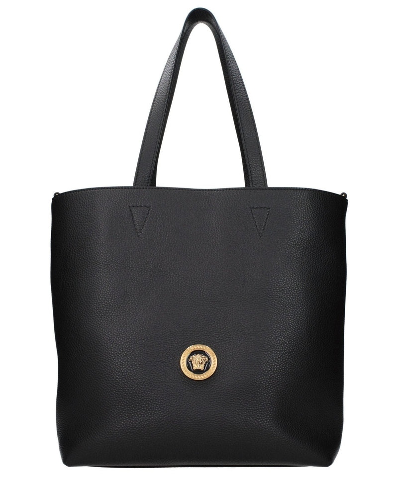 Versace Black Leather Shoulder Bag Glam Steals