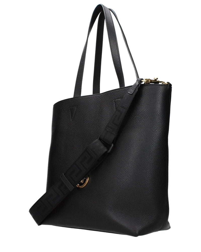 Versace Black Leather Shoulder Bag Glam Steals