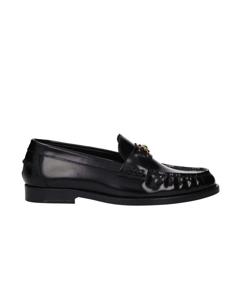 Versace Leather Black Slip On Loafers Glam Steals