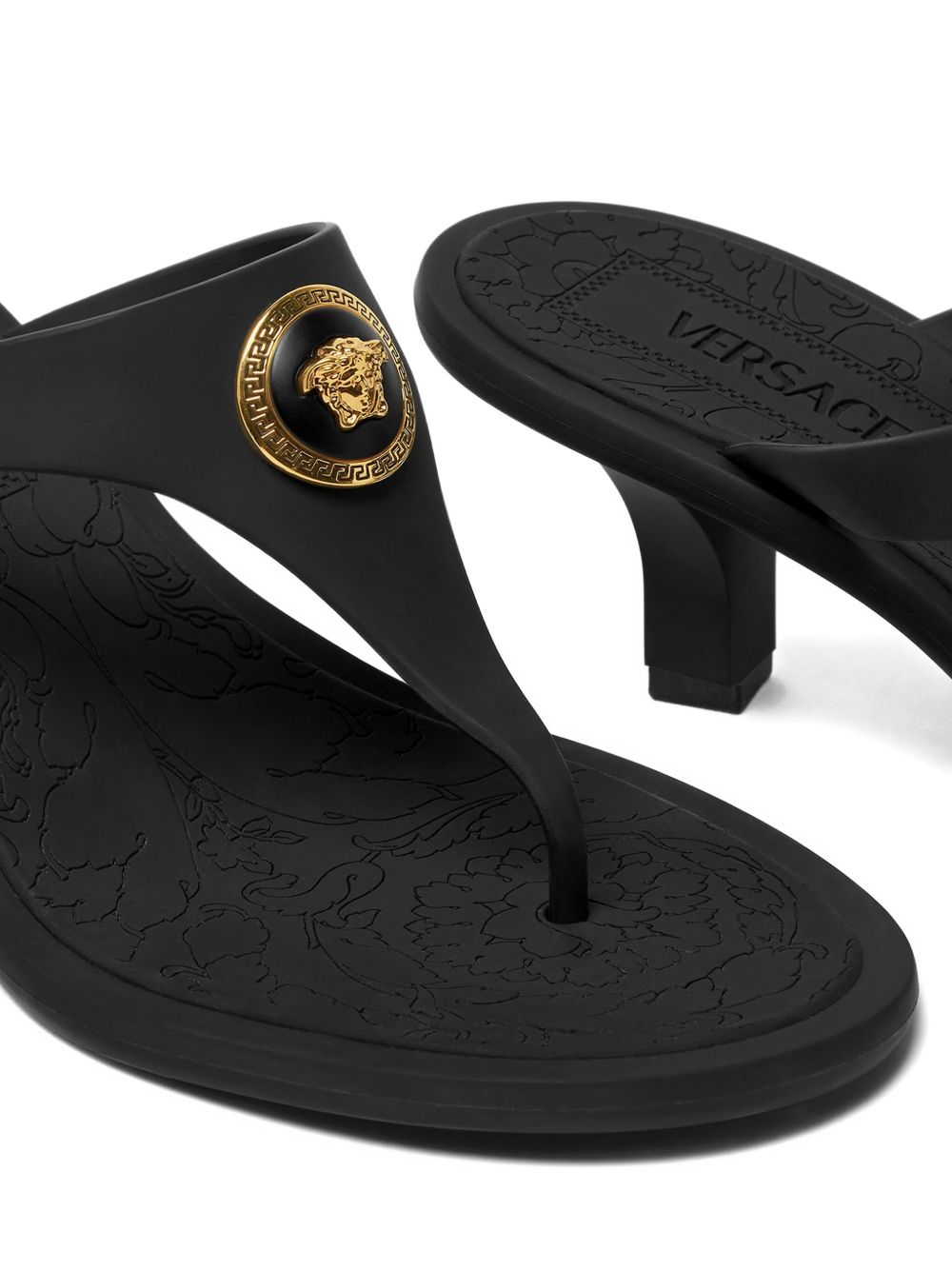 Versace Black Sandals Glam Steals