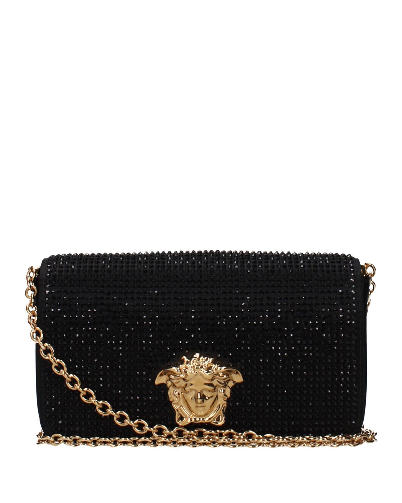 Versace Black Satin Clutch Bag Glam Steals