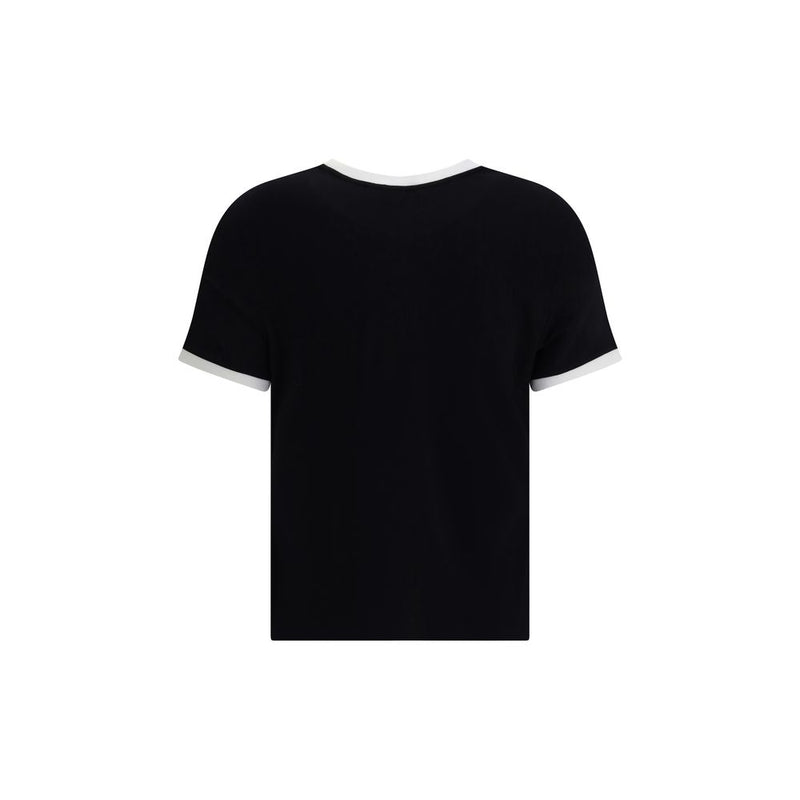 Versace Black Viscose T-shirt Glam Steals