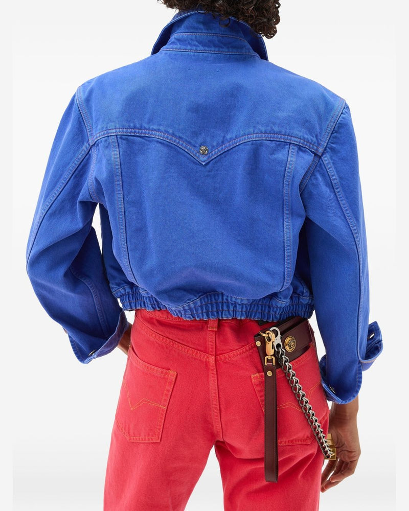 Versace Blue Coat Glam Steals