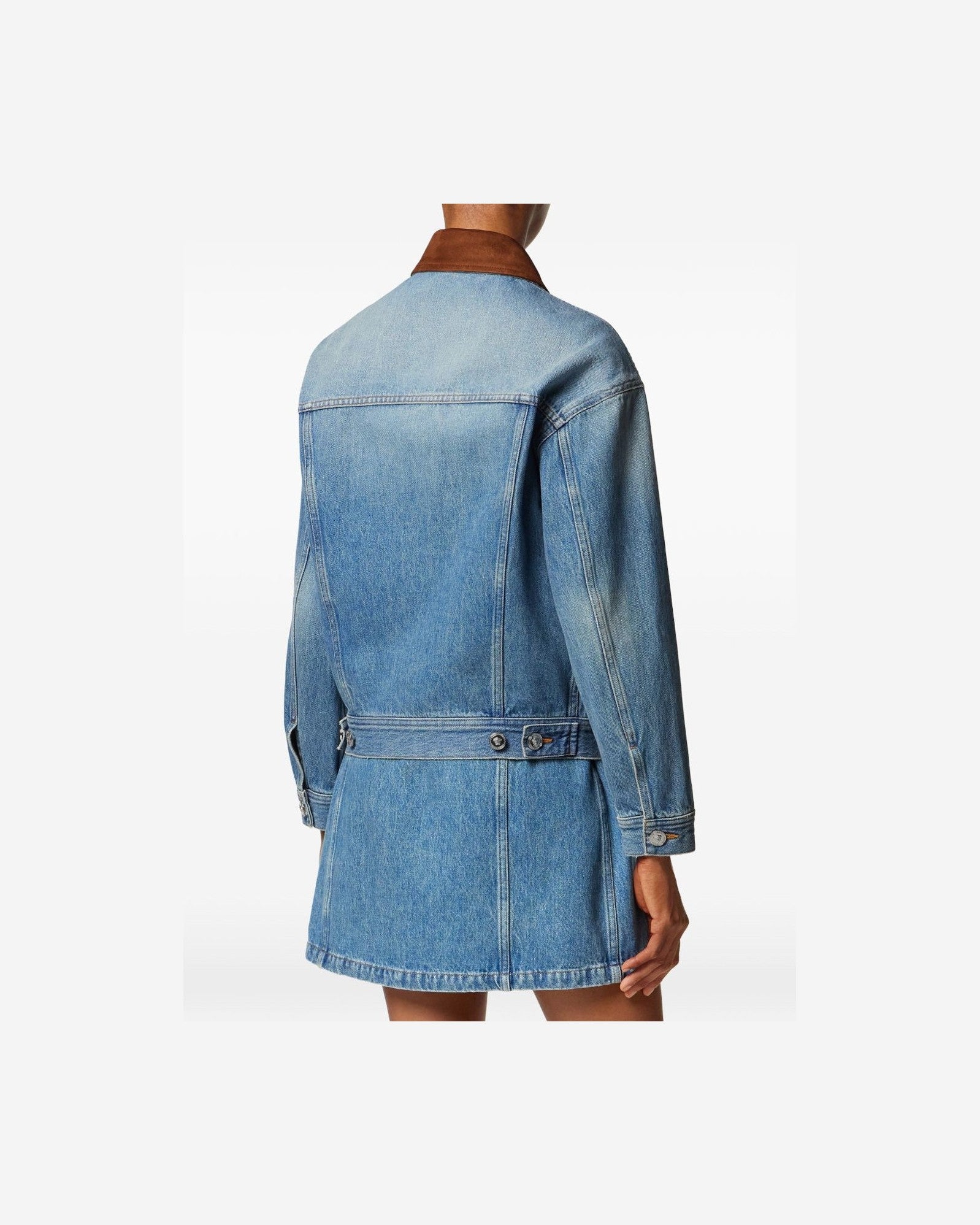 Versace Blue Coat Jackets