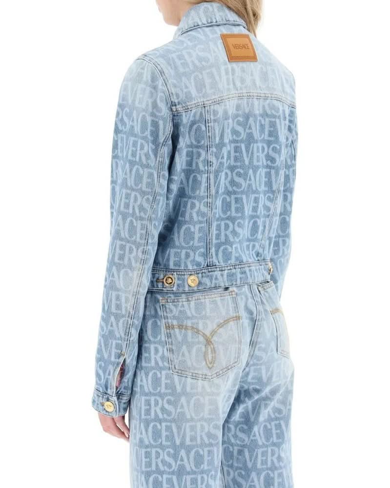 Versace Blue Cotton Denim Jacket 