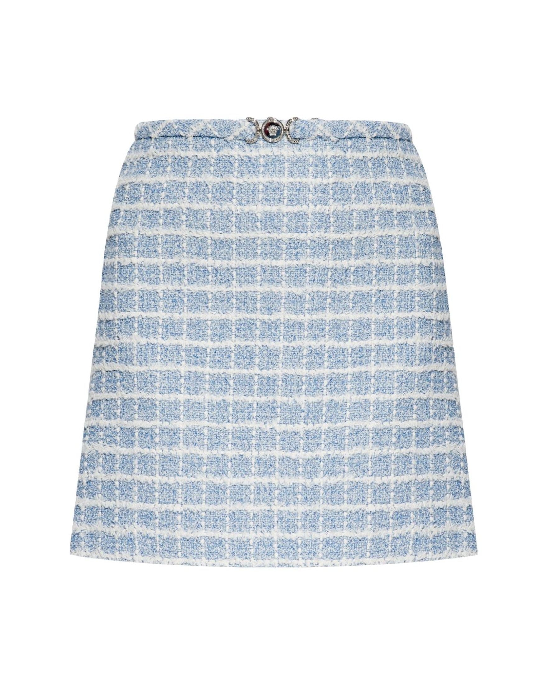 Versace Blue Skirt Glam Steals