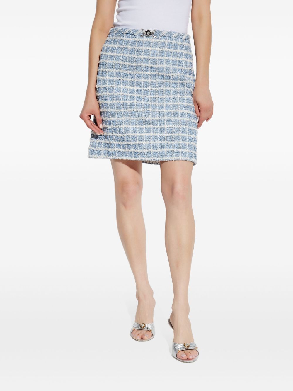 Versace Blue Skirt Glam Steals