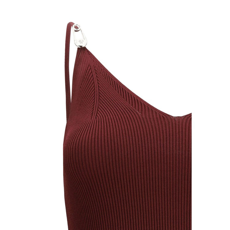 Versace Bordeaux Viscose Casual Dress Glam Steals