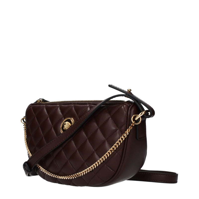 Versace Brown Leather Handbag Glam Steals