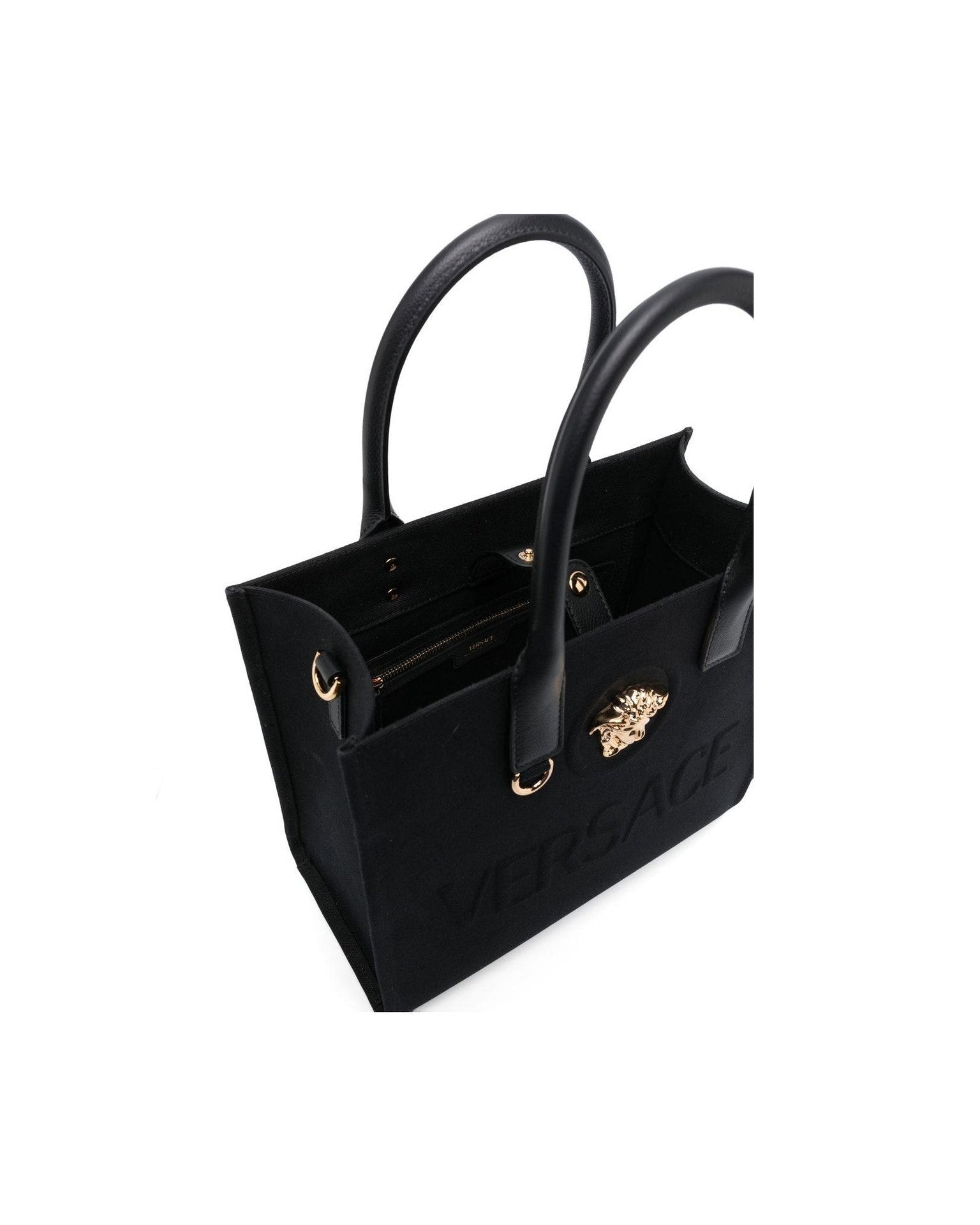 Versace Canvas Small La Medusa Tote Bag Glam Steals