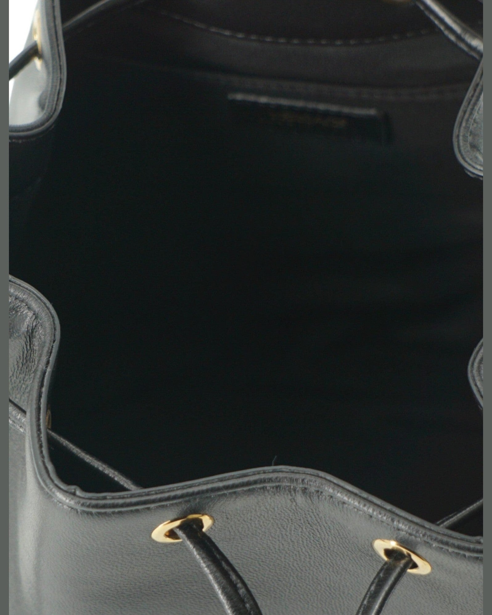 Versace Elegant Leather Medusa Bucket Shoulder Black Bag Glam Steals