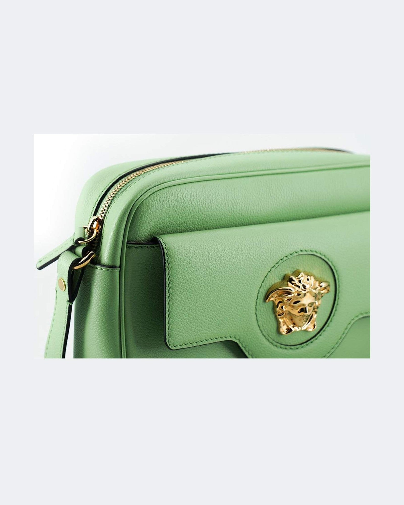Versace Elegant Leather Camera Case Mint Green Bag Glam Steals