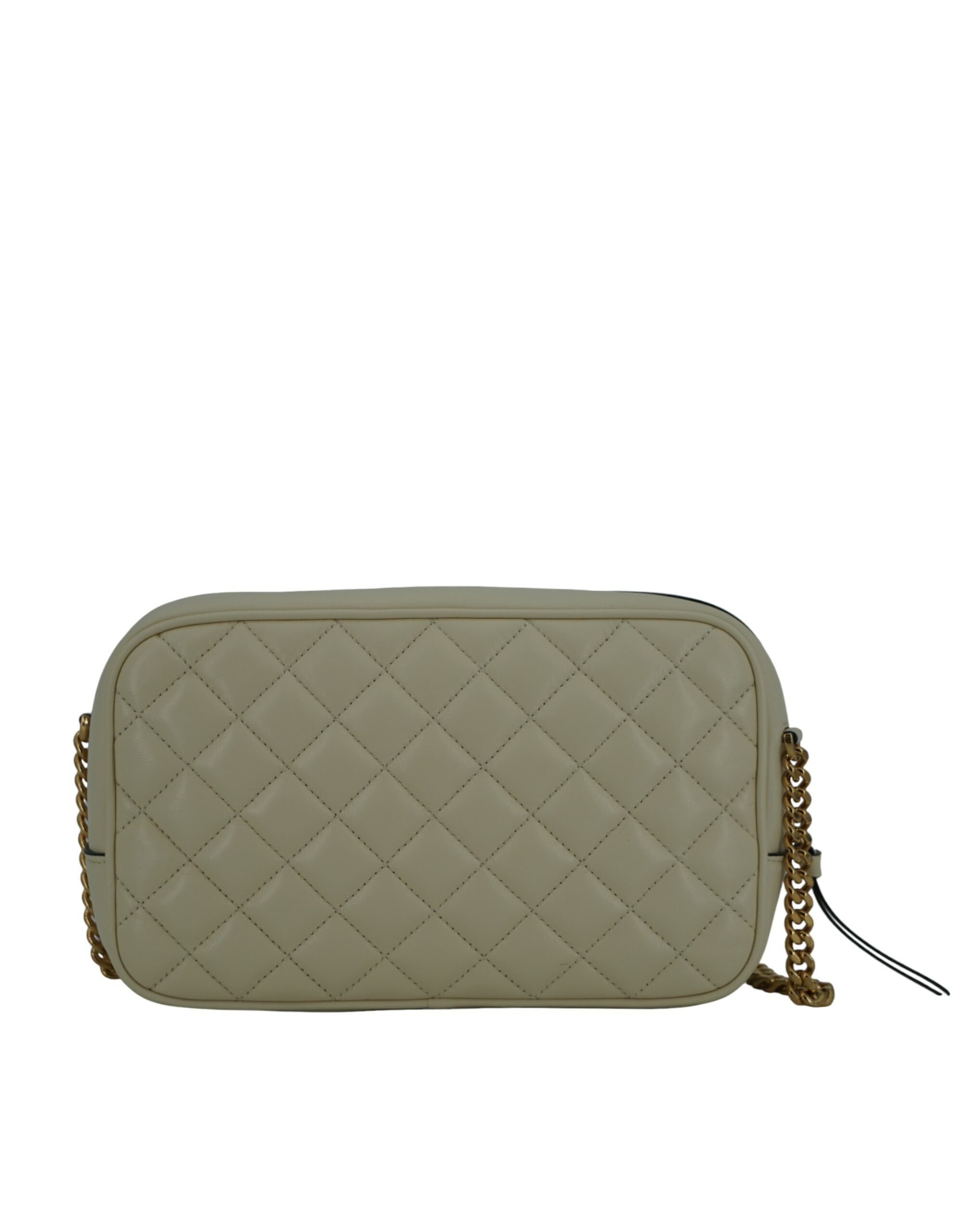 Versace Elegant Leather Camera Shoulder White Bag Glam Steals