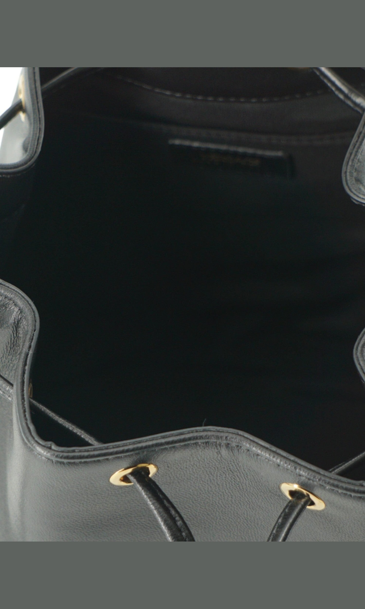 Versace Elegant Leather Medusa Bucket Shoulder Black Bag Glam Steals