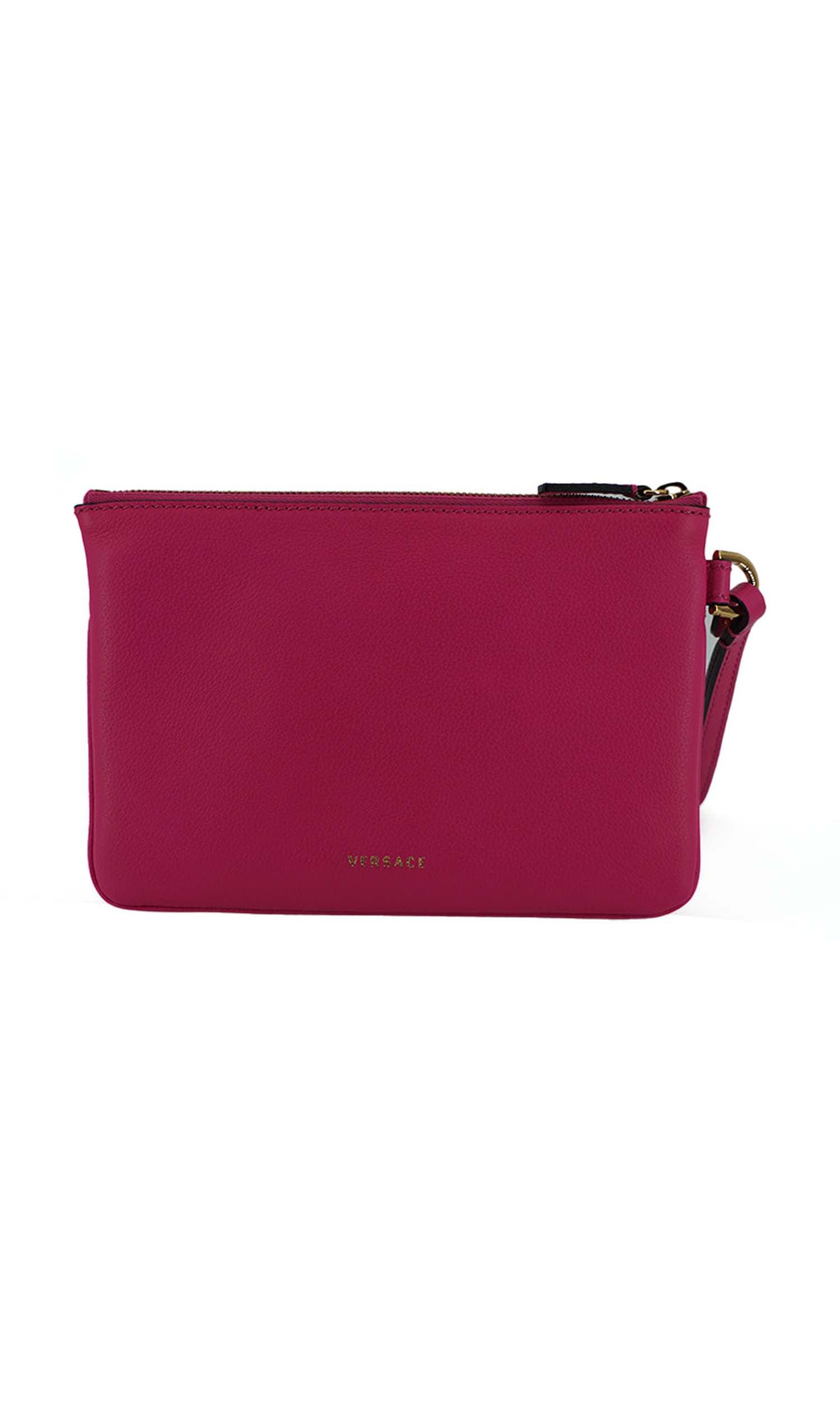 Versace Elegant Leather Pouch Pink Clutch Glam Steals