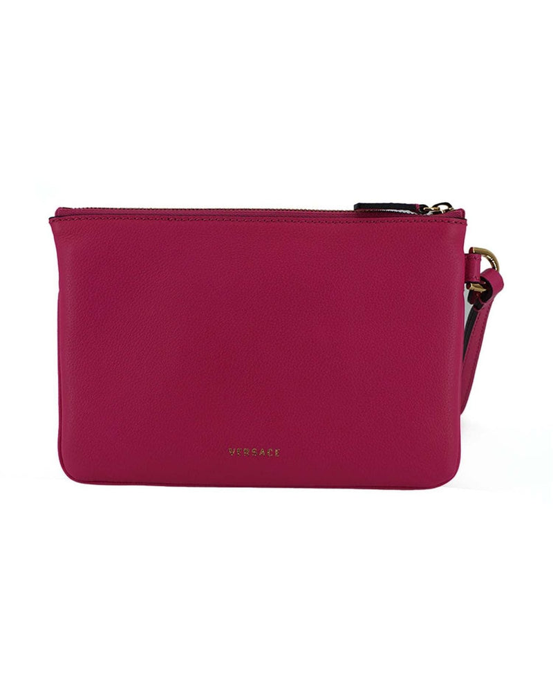 Versace Elegant Leather Pouch Pink Clutch Glam Steals