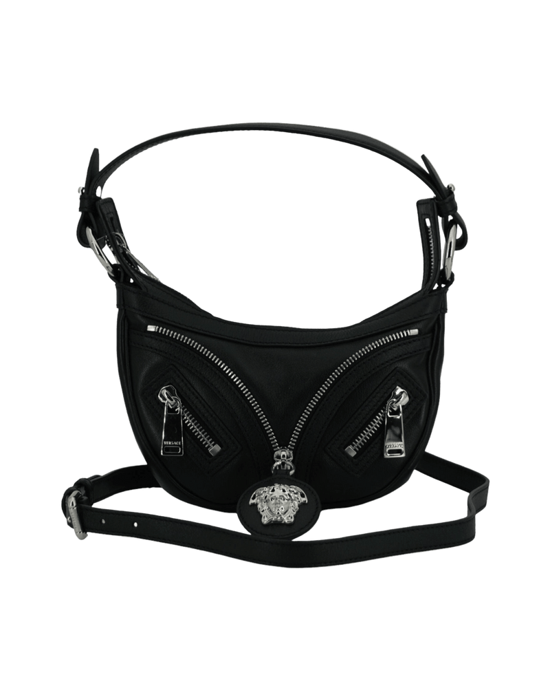 Versace Elegant Black Mini Hobo Shoulder Bag Glam Steals