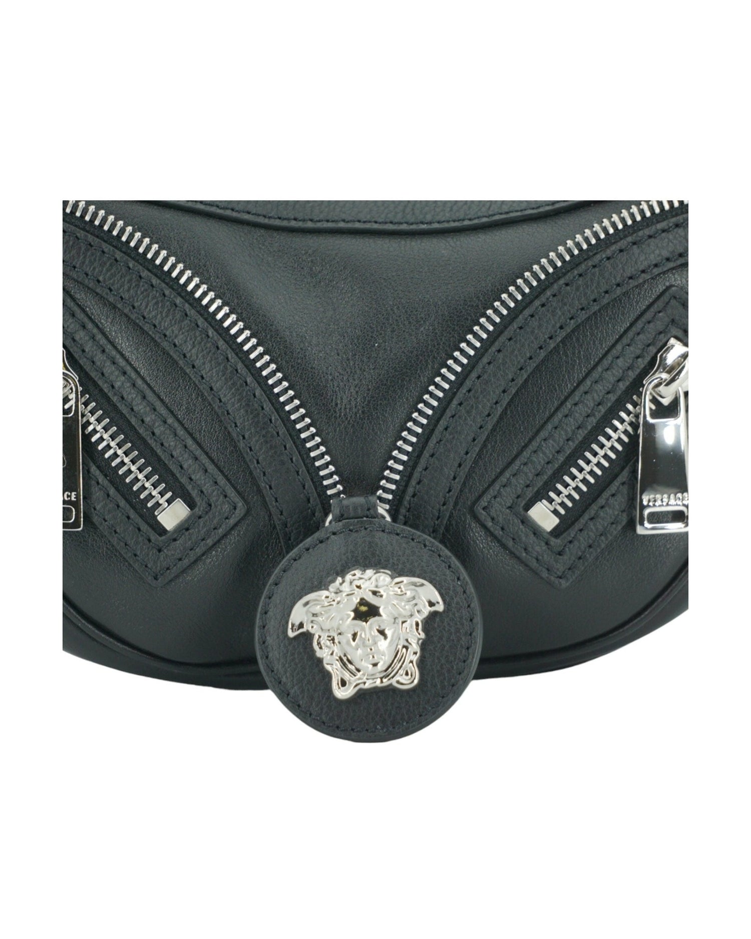 Versace Elegant Mini Hobo Shoulder Black Bag Glam Steals